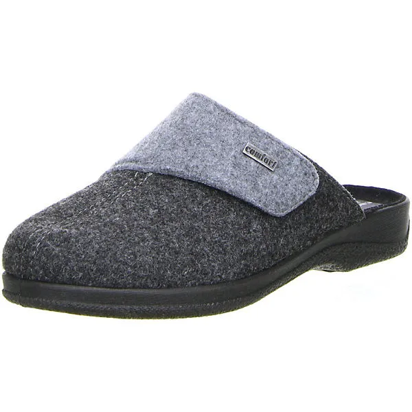 Comfort Herren Hausschuhe Schwarz - Schwarz