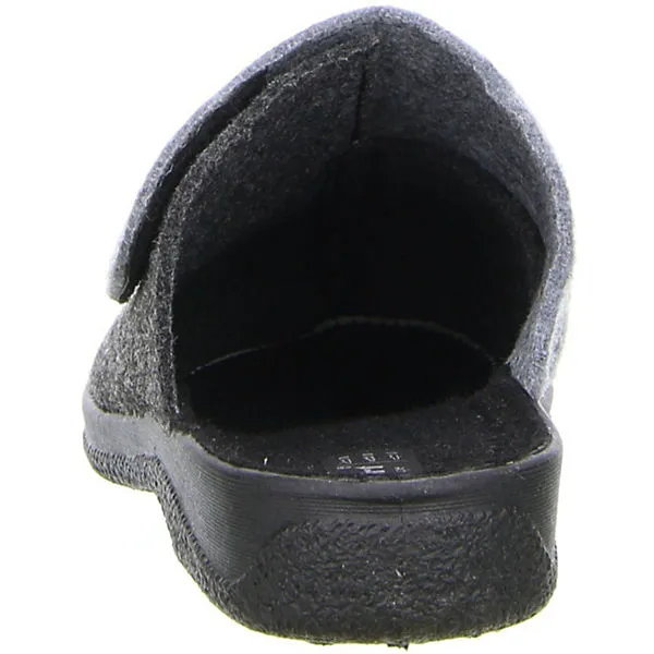 Comfort Herren Hausschuhe Schwarz - Schwarz – Bild 2