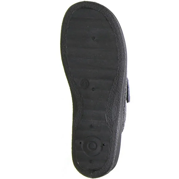 Comfort Herren Hausschuhe Schwarz - Schwarz – Bild 3