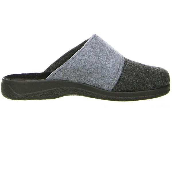 Comfort Herren Hausschuhe Schwarz - Schwarz – Bild 6