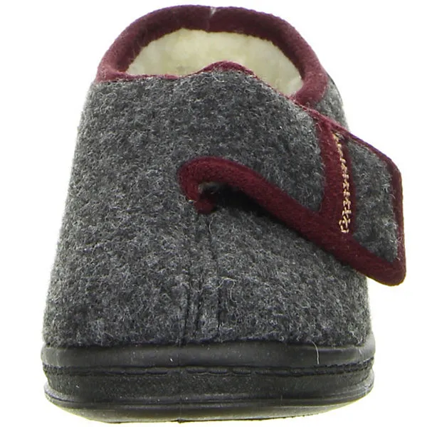 Comfort Damen Hausschuhe Anthrazit - Anthrazit – Bild 4