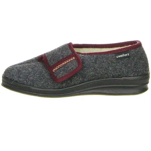 Comfort Damen Hausschuhe Anthrazit - Anthrazit – Bild 5