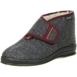 Comfort Damen Hausschuhe Anthrazit - Anthrazit