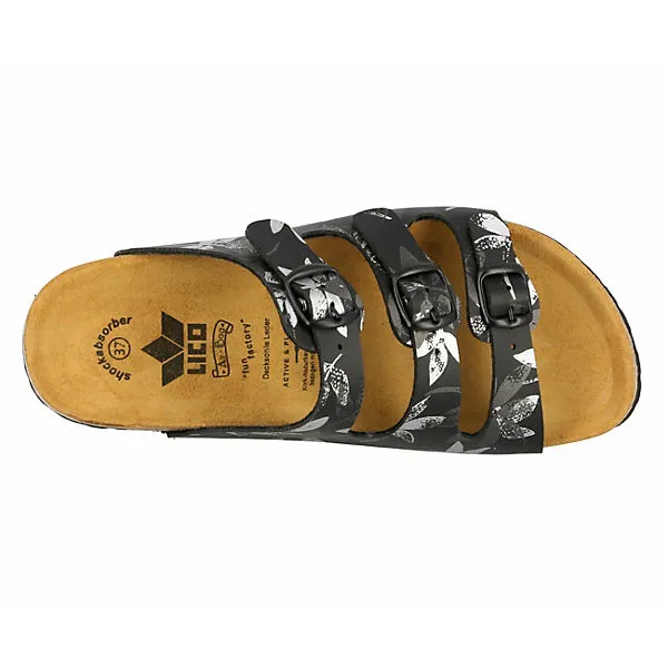 LICO Pantolette Bioline Leave Hausschuhe - Schwarz – Bild 5