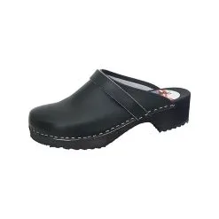 SALIHA® Freizeitschuhe Clogs (Ferse Offen) Schwarz - Schwarz