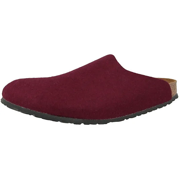 Birkenstock Amsterdam Wollfilz Schmal Clogs Unisex Erwachsene Hausschuhe - Rot – Bild 4