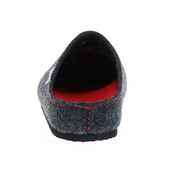 Tofee Damen Hausschuhe Pantoffeln Pantoletten Naturwollfilz (Eule) Anthrazit - Anthrazit – Bild 2