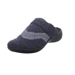 Westland Damen Hausschuhe Slipper Korsika 308 Hausschuh Gemütlich Puschen Textil Uni Hausschuhe - Blau