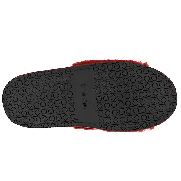 Calvin Klein Hausschuhe Slipper Sandal Fur HW0HW00634-XB8 Hausschuhe - Dunkelrot – Bild 4