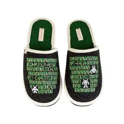 Adelheid Zocker Filzpantoffel - Schwarz