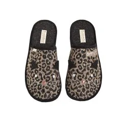 Adelheid Abenteurerin Leo Filzpantoffel - Beige