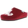 Tofee Damen Hausschuhe Pantoffeln Pantoletten Slipper Naturwollfilz (Alpaka) Rot/bordeauxrot - Rot