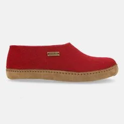 Haflinger Emils Slipper Filzpantoffel Hausschuh Mit Ledersohle Unisex