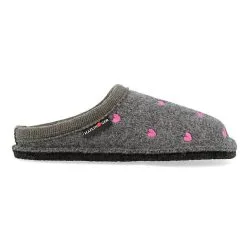 Haflinger Flair Valentine Pantoffeln Aus Gewalkter Wolle Herzmotiv Unisex