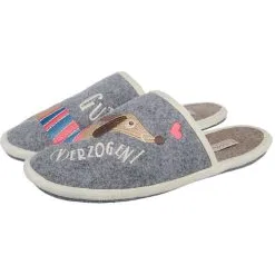 Adelheid Gut (v)erzogen Filzpantoffel Hausschuhe - Hellgrau